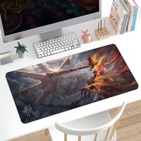 Tapis de souris gaming promotionnel en caoutchouc naturel écologique, surface lisse, antidérapant, épaissi, 800x300mm, 2-5mm, pour bureau d'ordinateur