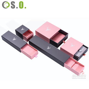 Premium Multi-size <b>Slide</b> Drawer Cardboard Jewelry Box Custom Ribbon Pull Tab Paper Packaging Box For Necklace - Product Image 6