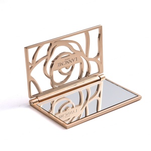 Hot Selling Unique Design Hollow Gold Custom Logo Decorative <b>Compact</b> Metal <b>Mirror</b> - Product Image 4