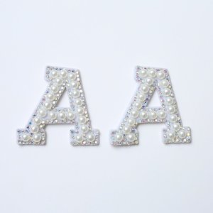 <span class=keywords><strong>Apliques</strong></span> de <span class=keywords><strong>Tela</strong></span> No Tejida con Letras Inglesas de Cristal y Perlas de Imitación Selina, <span class=keywords><strong>para</strong></span> Sombreros, Bolsos, Zapatos, Adhesivos <span class=keywords><strong>para</strong></span> Prendas, 26 Letras - Product Image 6