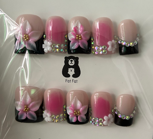 <span class=keywords><strong>Faux</strong></span> ongles à presser FatFat faits main, forme canard bébé, style européen carré - Product Image 2