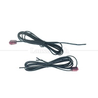 Câble d'extension infrarouge IR à extrémité ouverte pour télécommande, émetteur-récepteur, gaine PVC noire 1,5 m pour appareils audio-vidéo et moniteurs