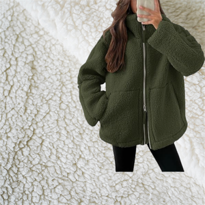 100% Polyester Terry Fleece Fabric Super Cozy Softy Winter Warmly for <strong>Coat</strong> Brushed Fleece Shu <strong>Velveteen</strong> Mercerized Fabric - Product Image 1