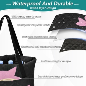 Hawaiian Custom Bowknot Picnic Blankets Foldable Hand Bag Washable Thickened Waterproof and Moisture-proof Picnic Mat - Product Image 3