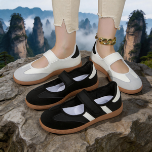 <span class=keywords><strong>Sneakers</strong></span> Casual da <span class=keywords><strong>Donna</strong></span> Bianche con Cinturino - Scarpe Mary Jane Stile Retrò per Uso Quotidiano e Passeggiate Leggere - Product Image 3