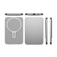 Batterie externe compacte en alliage d'aluminium magnétique 10000mAh/5000mAh 20W avec charge sans fil, écran LED, Type-C, rapide et portable