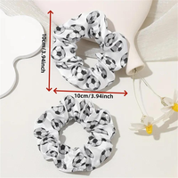 Accessoires pour cheveux imprimés football, chouchous en satin, élastiques à cheveux à impression numérique pour la décoration des fans de football
