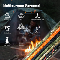 Cuerda de Paracord de Supervivencia de 5/32'' x 100 pies con Encendedor Integrado, Cuerda de Pesca, Cuerda Utilitaria Resistente 4 en 1 para Camping