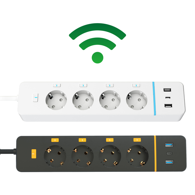 Smart Life APP WIFI Remote Control Smart Socket With USB Support Voice Control and Power Statistics Smart Power Extension