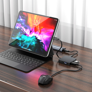 Loại C 4 Trong 1 USB3.0 5Gbps Docking Station Pd 100W Sạc Nhanh HDMI 4K 30Hz LED Chỉ Số Ánh Sáng Đa Chức Năng USB C <span class=keywords><strong>Hub</strong></span> - Product Image 4