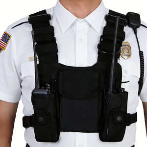 Chaleco Táctico ETMY con Portafusil para Radioaficionados, Walkie Talkie, Bolsa para Operador de Radio Bidireccional, Ligero, Negro - Product Image 4