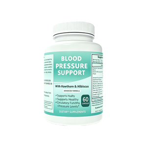Premium Blood Pressure Support Capsules Hawthorn Hibiscus Natural Herbal Dietary Supplement for Healthy Circulation Adult Use 60 - Product Image 1