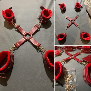 11PCS <strong>Sex</strong> Bondage BDSM Kit Restraints Sets with Adjustable Handcuffs Collar Ankle Cuff Blindfold <strong>Feather</strong> <strong>Tickler</strong> Adult Games - Product Image 6