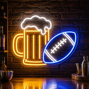 Letrero de Neón LED Acrílico Personalizado con Gráfico de Fútbol, Luz de Pared RGB Regulable para Decoración de Bares Deportivos - Product Image 2