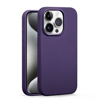 Coque de téléphone antichoc en silicone liquide avec anneau caméra en aluminium personnalisé OEM, couleurs variées, magnétique, pour iPhone 15 Pro Max