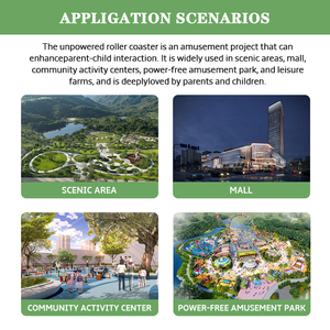 Con người-powered roller coaster cho bán unpowered vui chơi giải trí Rides trẻ em sân chơi công viên chủ đề gia đình cha-con trò chơi - Product Image 5