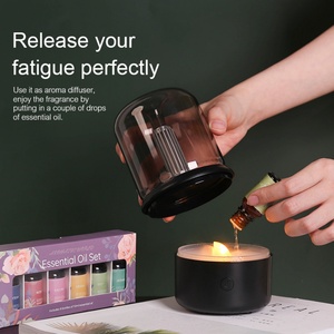 Diffuseur d'arômes à ultrasons pour huiles essentielles, humidificateur à lumière de bougie, aromathérapie, nébulisation de parfum - Product Image 3