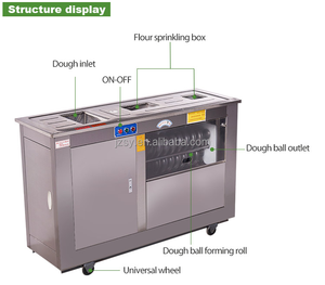 Con Lăn Đôi cắt bóng Nhà sản xuất bánh mì tròn bánh pizza bột tròn tự động Con lăn hấp Bun Máy làm - Product Image 2