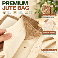 Sacs fourre-tout en jute écologiques, recyclables et réutilisables, sacs de courses en toile de jute naturelle, pochettes en toile de jute, sacs personnalisables avec logo