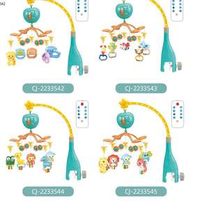 Nouveau-né lit carillons cloche bébé berceau suspendu hochet apaisant jouet Projection à distance et veilleuse lit cloche - Product Image 5