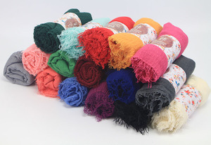 Pañuelo para la Cabeza de Primavera/Verano en 35 Colores, Pashmina para Mujer, Hiyab, Bufanda de Moda al por Mayor, Mezcla de Algodón y Poliéster - Product Image 3