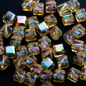 4/6/8mm AB Crystal Cube Beads Premium Glass <b>Spacer</b> Beads for DIY Necklace Bracelet Making Sparkling Handmade Craft Accessories - Product Image 4