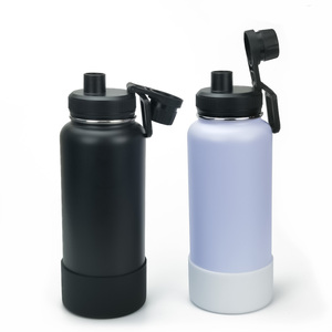 Double-Wall Vacuum Insulated 304 Stainless Steel Thermos 32 Oz Gym Camping Water <b>Bottle</b> 3 Lids Straw Eco-Friendly Customized - Product Image 4