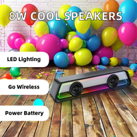 Portable 8W rvb LED éclairage haut-parleurs de bureau Subwoofer Microphone USB Cool Audio ordinateur dispositif auxiliaire Mini TWS fête