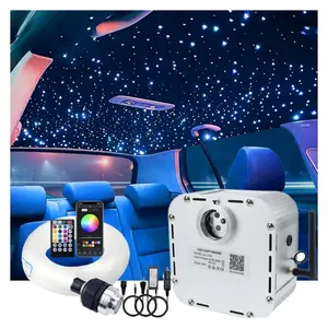 32W Twinkle RGBW LED Fiber Optic Lighting Starlight Headliner Kit By Music APP Controlled For Car / Home Theater