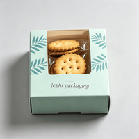Boîte à biscuits personnalisée avec impression de logo, boîte à biscuits pliante carrée biodégradable pour cadeaux, desserts et biscuits