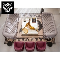 Table basse moderne haut de gamme en métal pour salon, table centrale combinée