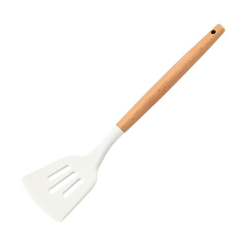 Wooden handle-frying shovel