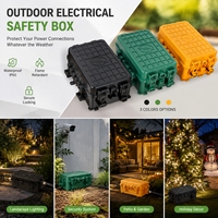 Boîtier de protection étanche IP65 pour prise extérieure, pour câble d'alimentation, idéal pour lumières de jardin, de Noël, de rue et d'hôtel - Dimmable