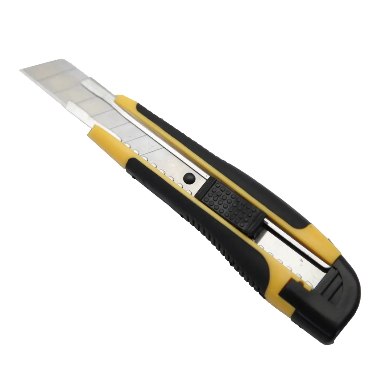 Yellow Snap off 18mm blade retractable box cutter knife plastic sliding utility knife