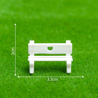 Chaise longue en PVC pour maison de poupée, décoration de micro-paysage miniature, blanche