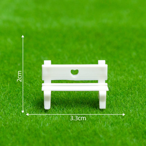Chaise longue miniature en PVC blanc pour décoration <span class=keywords><strong>de</strong></span> maison <span class=keywords><strong>de</strong></span> poupée et micro-paysage - Product Image 4