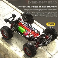 Voiture télécommandée RC sans balais tout-terrain haute vitesse pour rallye, jouet transfrontalier