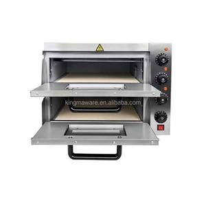 Horno eléctrico de pizza, encimera de doble cubierta, comercial, dos cámaras independientes - Product Image 1