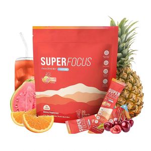 SuperFocus Fruit Punch Nutrizione Sportiva 20 Bustine Monodose Miscela Nootropica per Bevande Concentratrici Magnesio Criniera di Leone Rodiola Senza Zucchero - Product Image 1