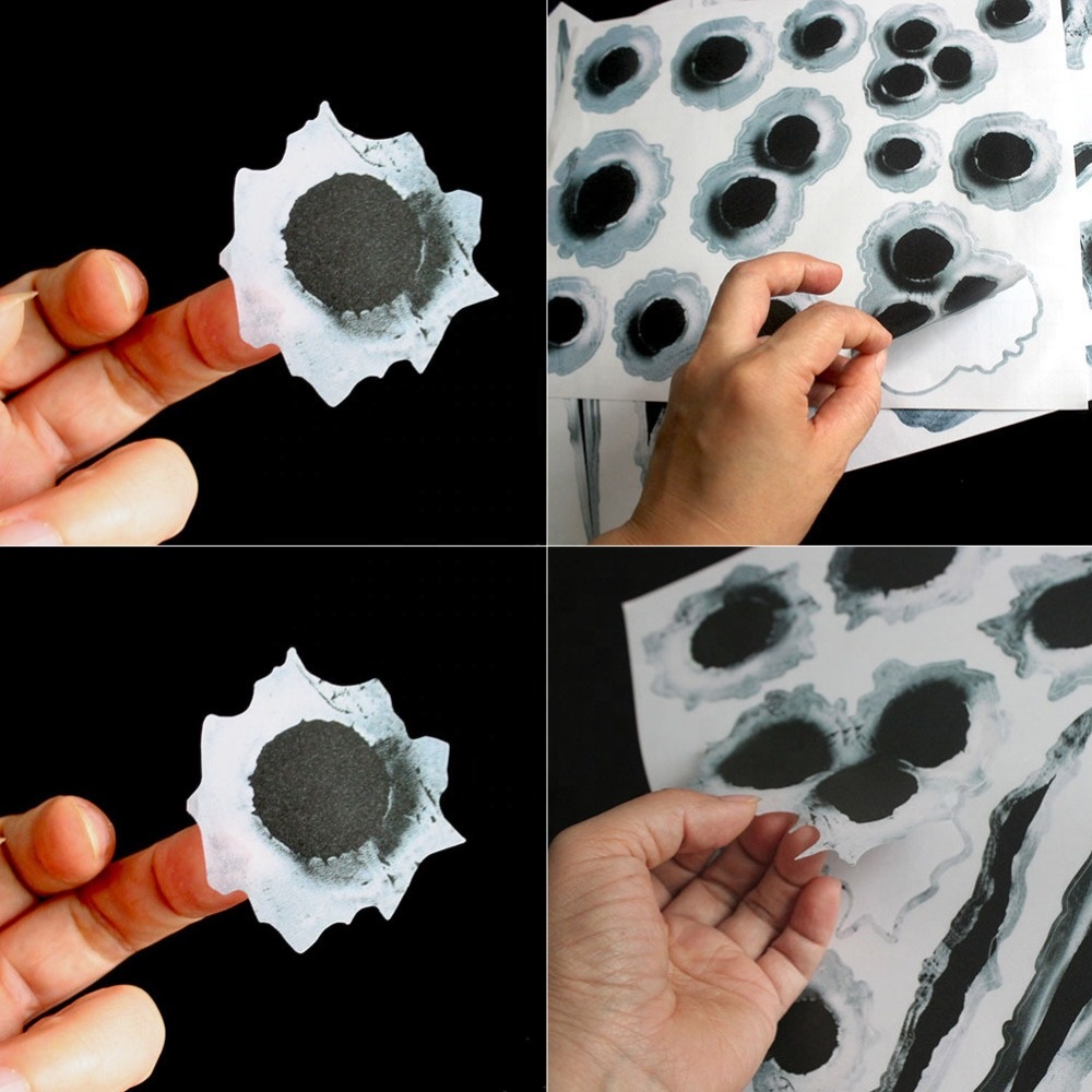 Adesivi 3D Foro Di Proiettile Per Auto - Effetto Simulazione Realistica, Adesivi Decorativi Impermeabili