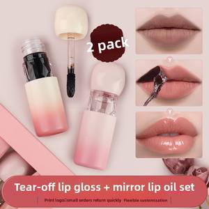 Kit <span class=keywords><strong>de</strong></span> Lèvres Personnalisé : Teinte Mate Imperméable, Huile à Lèvres Transparente Scintillante et Gloss Végétalien Hydratant à l'Acide Hyaluronique - Product Image 2