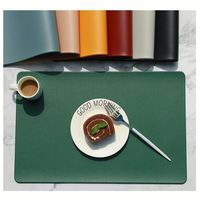 Set de table de cuisine nordique personnalisé rond ou carré en similicuir PVC imprimé