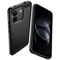 Coques de téléphone portable en fibre de carbone brossée Lichicase pour Redmi 17 Note 17 Pro Max, étui de téléphone portable en TPU antichoc