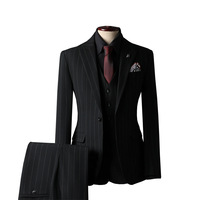 Vestes rayées pour hommes, costume complet pour hommes, costume de mariage, style britannique, affaires, provenance d'Italie, haute qualité, vêtements pour hommes d'affaires