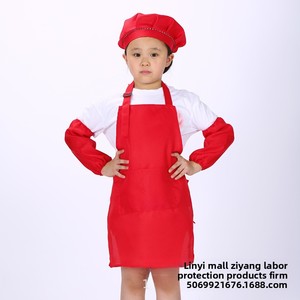 Cross-border <strong>Children's</strong> Sleeveless <strong>Apron</strong> Black White Polyester Anti-fouling Baking Art Painting Protective <strong>Apron</strong> - Product Image 2