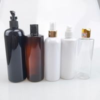 Botella de Plástico PET Ámbar de 200ml, 250ml, 300ml con Tapa de Rosca, Impresión Serigráfica, para Loción, Jabón Líquido, Venta al Por Mayor