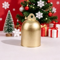 Ornement de Noël en fer en forme de cloche à tube droit, pendentif métallique à sommet rond, pour couronne, porte, arbre, maison, bureau, hôtel, décoration de fêtes