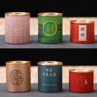 Boîte en papier cylindrique miniature biodégradable, de qualité alimentaire, pour thé en vrac, avec couvercle facile à ouvrir, emballage en tube de papier pour thé