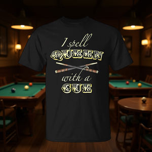 T-shirt humoristique pour femmes avec motif de reine du billard 8 et 9 boules et queue de billard pour les passionnés de billard - Product Image 3