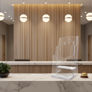 Support de brochure en acrylique transparent, présentoir de prospectus, de livret, de menu, de papier, support de carte transparent – Fourniture directe usine - Product Image 2